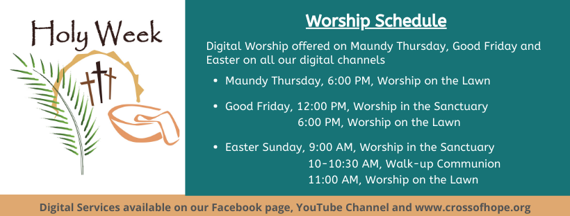 Holy Week Schedule - April 2021