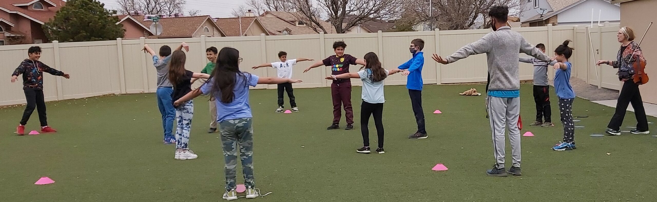 March 2021 4th-5th Grade Irish Dancing during PE time -